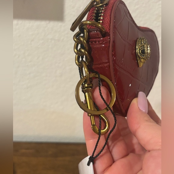 Kurt Geiger Red Heart Bag Charm/Key Holder/Coin Pouch - Picture 5 of 7